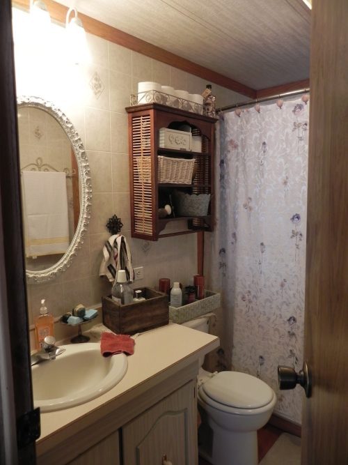 bathroom after double wide makeover