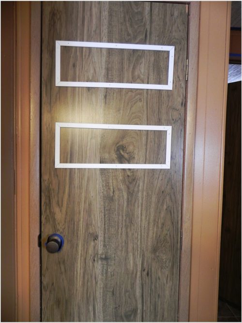 how to add trim to makeover an interior mobile home door
