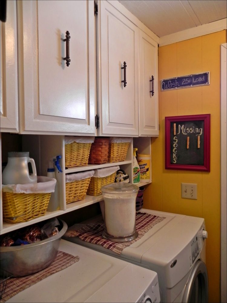 laundry room makeover in a double wide