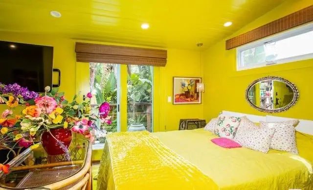Betsy Johnsons  one of a kind Mobile Home Yellow Bed 