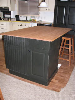 using free cabinets to create a kitchen island