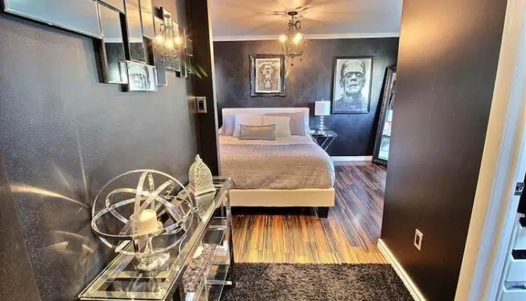 Monster Inspired Mobile Home - Hollywood glam master Bedroom