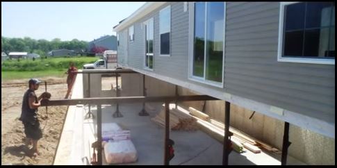 make your manufactured home look more like a site-built home - Placing a Manufactured Home Over a Full Basement