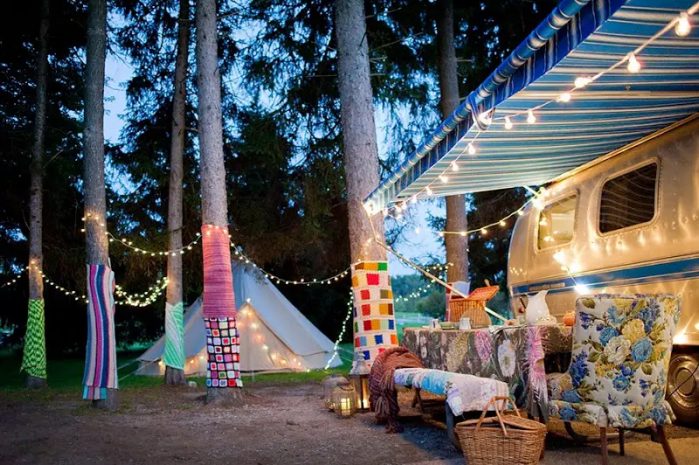 airstream camping party