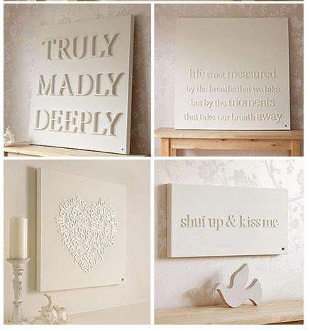 cheap-wall-art-ideas-flat-wooden-letters-on-canvas