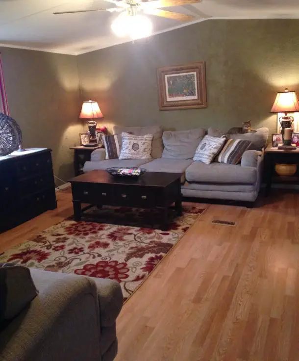 Farmhouse Inspired Manufactured Home Makeover (living room after)