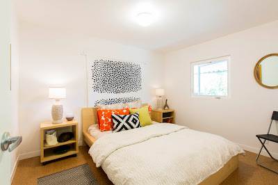 modern manufactured home remodel after - small bedroom after