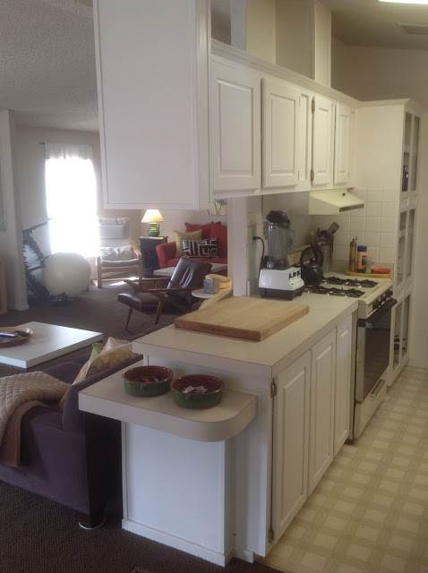 modern manufactured home remodel - kitchen before