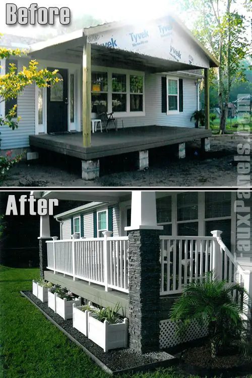make your manufactured home look more like a site-built home - porch build